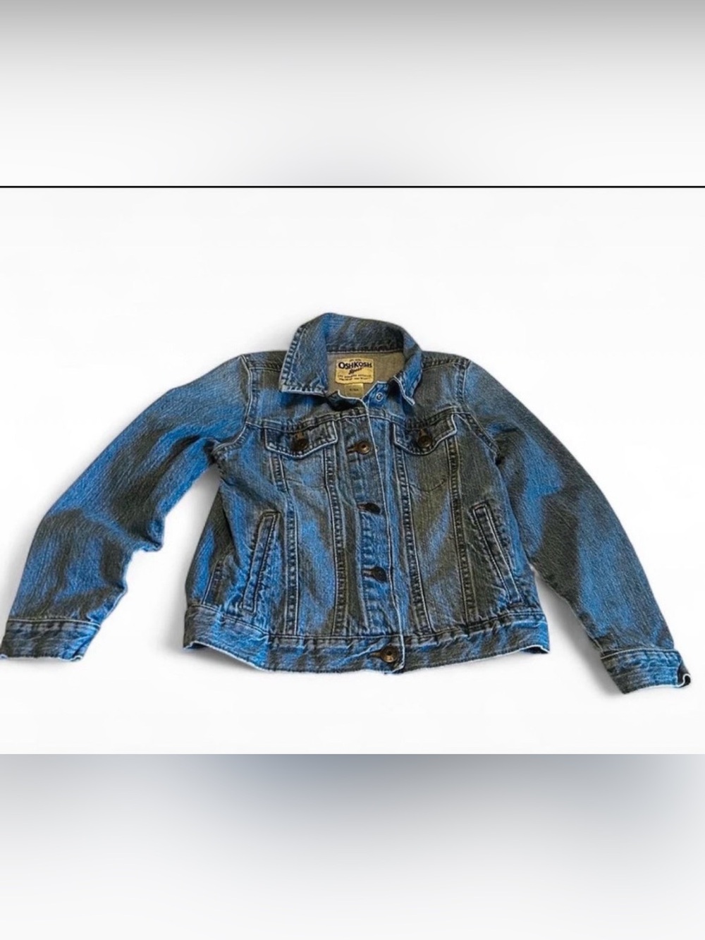 OshKosh B'gosh Kids' Classic Blue Denim Jean Jacket size 8